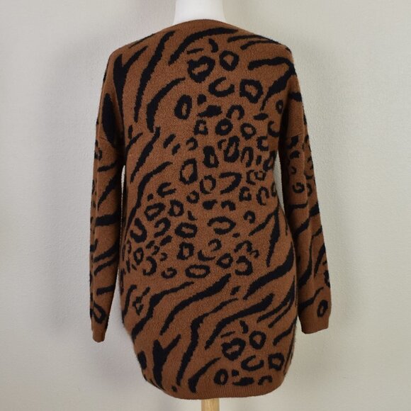 Line & Dot RILKE Animal Print Sweater Tunic Dress 2X - Picture 5 of 7